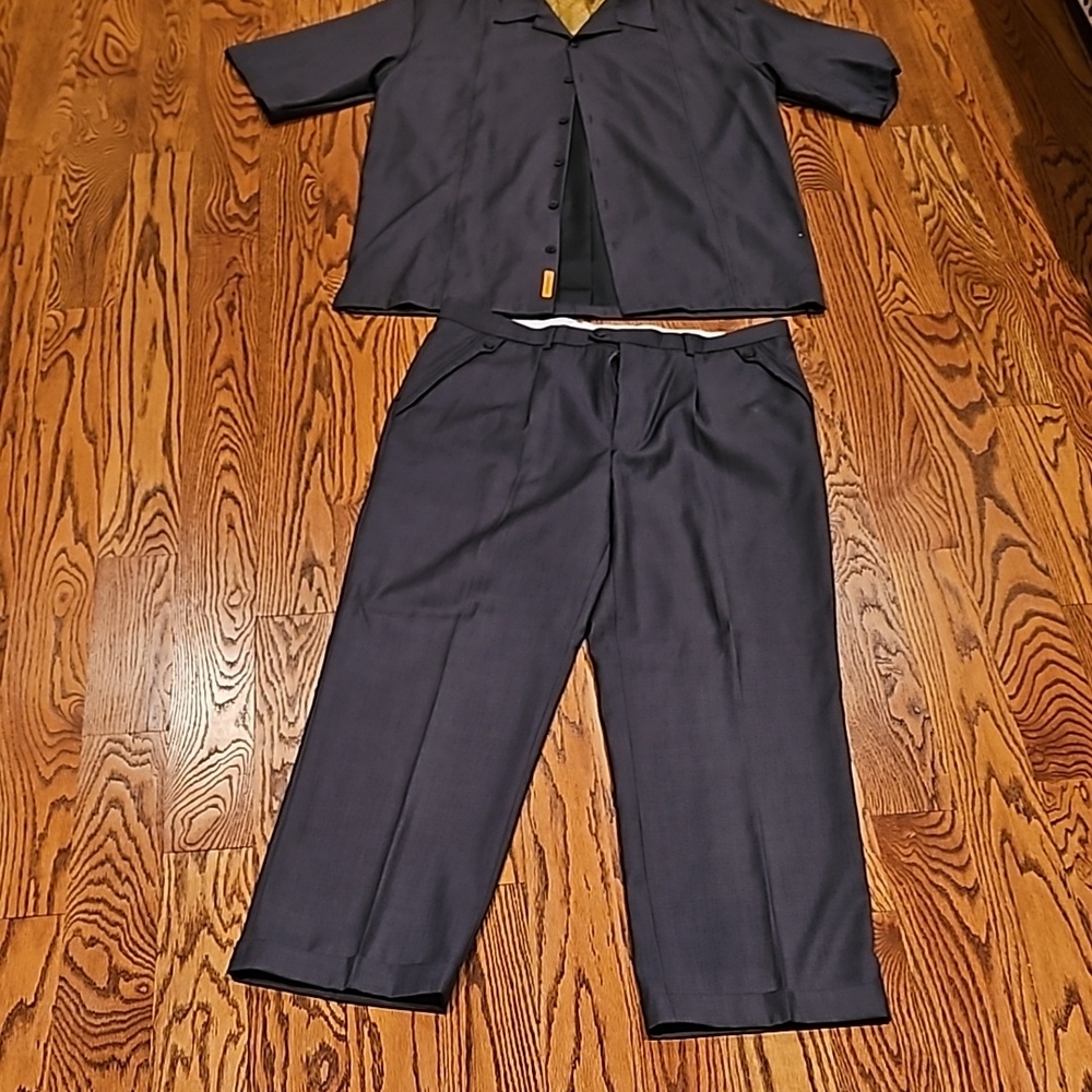 Grey Two-Piece Suit Set
